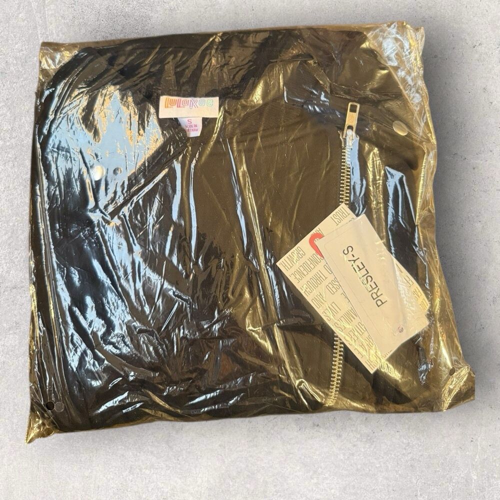 LuLaRoe Small Solid Black Presley Moto Jacket NWT